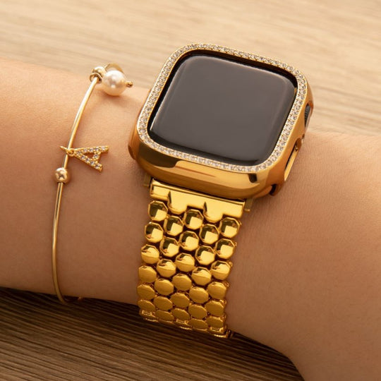 Victoria Emerson★華やかなRetro Gold Apple Watchストラップ 202307123287_540x.jpg?v=1693781830