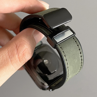 Magnetic Leather Apple Watch Strap