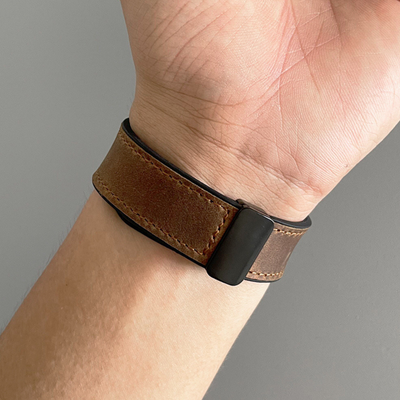 Magnetic Leather Apple Watch Strap