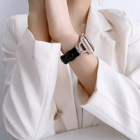 Banded Leather Apple Watch Strap