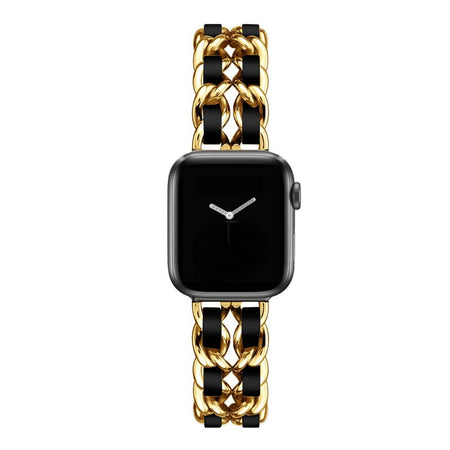 Golden Leather Apple Watch Strap