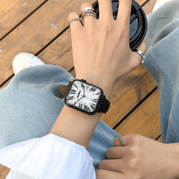 Slim leather best sale apple watch strap