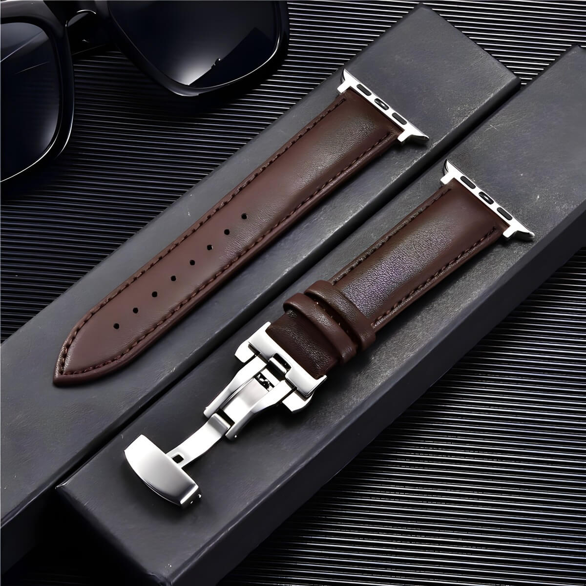 Leather Strap with Butterfly Clasp