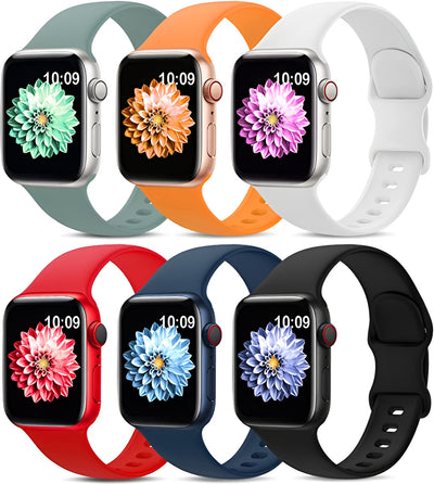 Silicon Apple Watch Strap 6 Pack Bundle